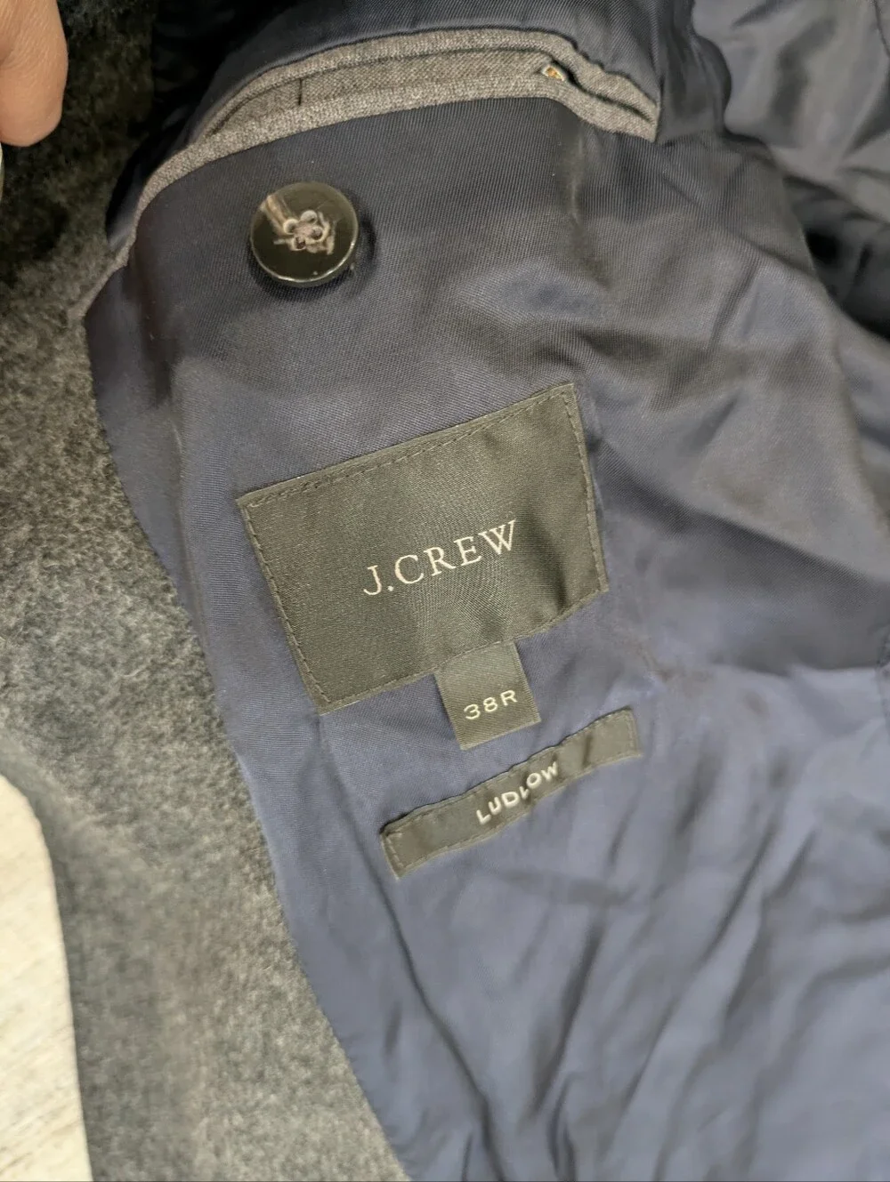 J. Crew Gray Wool Trench Coat Size 38R